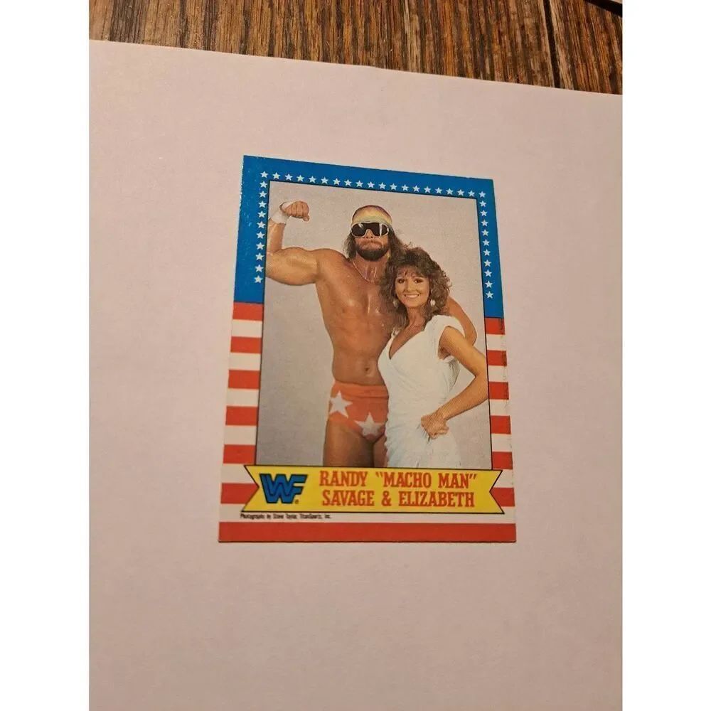1987 Topps WWF Randy Macho Man Savage Elizabeth #7 Vintage Wrestling Card